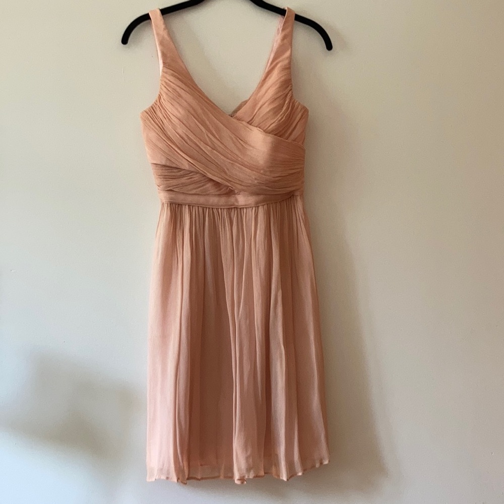 Silk Chiffon Blush Dress